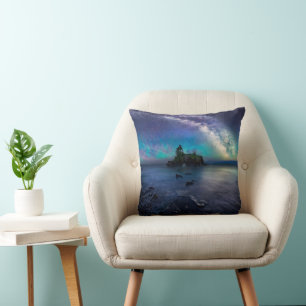 Water Lake Superior Minnesota Throw Pillow