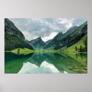 Water Lake Swiss Alps Poster