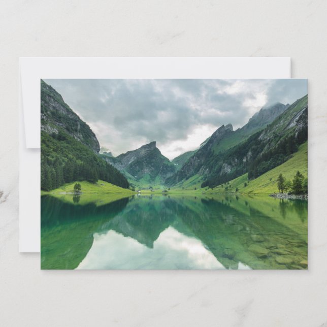 Water | Lake Swiss Alps Thank You Card (Front)