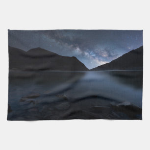 Water Lakeshore at Night Kitchen Towel