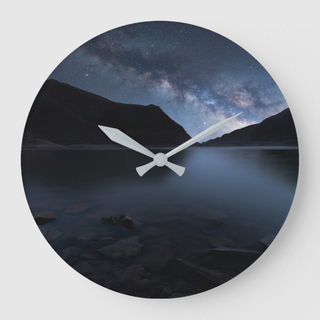 Water | Lakeshore at Night Large Clock (Front)
