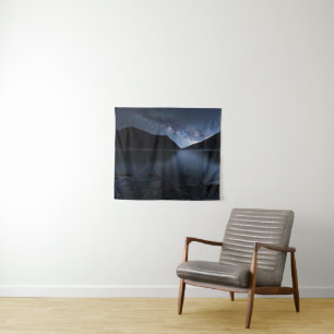 Water Lakeshore at Night Tapestry