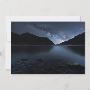 Water Lakeshore at Night Thank You Card
