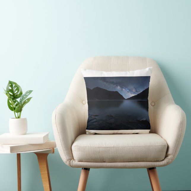 Water | Lakeshore at Night Throw Pillow (Chair)