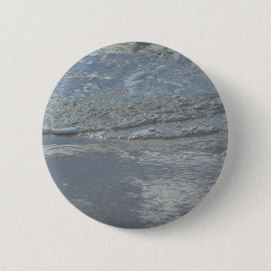 Water Lapping on the Beach Abstract Photography 2 Inch Round Button