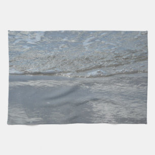 Water Lapping on the Beach Abstract Photography Kitchen Towel