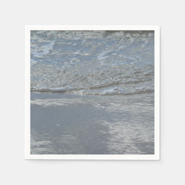 Water Lapping on the Beach Abstract Photography Napkin (Front)
