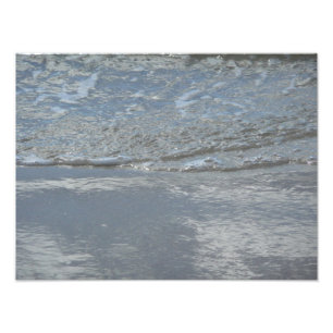 Water Lapping on the Beach Abstract Photography Photo Print