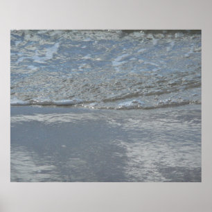 Water Lapping on the Beach Abstract Photography Poster
