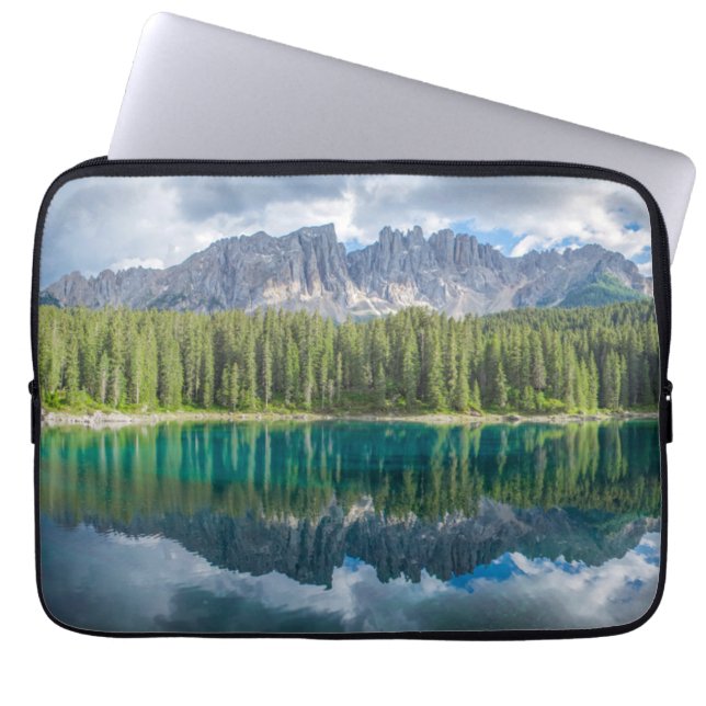 Water | Latemar Mountain Range Laptop Sleeve (Front)