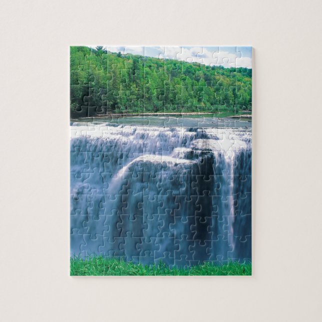 Water Letchworth State Park New York Jigsaw Puzzle (Vertical)