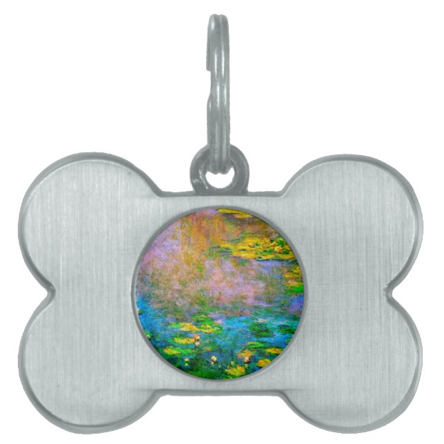 water-lilies-013 pet name tag (Front)