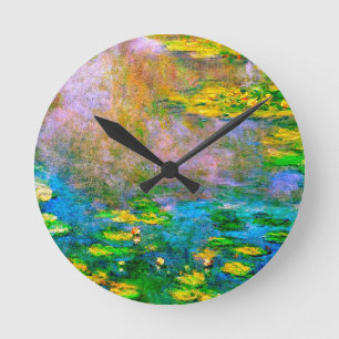 water-lilies-013 round clock