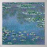 Water Lilies, 1906 by Claude Monet - Poster<br><div class="desc">Claude Monet was obsessed by Water Lilies,  which he painted over 250 times during the last 30 years of his life. This version is in the Art Institute of Chicago.</div>