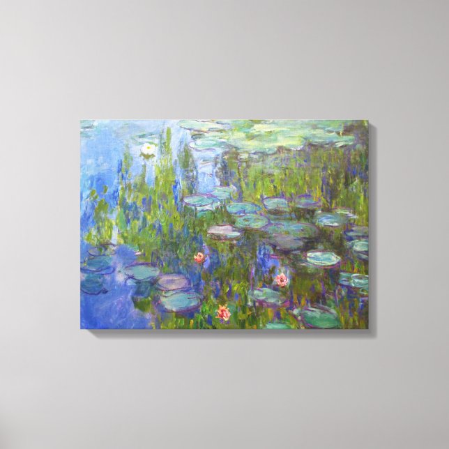 Water Lilies, 1915 Claude Monet cool, old, master, Canvas Print (Front)