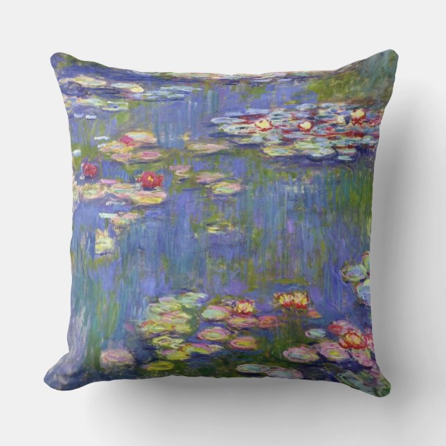 Water Lilies 1916 Claude Monet Fine Art Throw Pillow (Front)