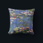 Water Lilies 1916 Claude Monet Fine Art Throw Pillow<br><div class="desc">Water Lilies was one of a series of many water lily flower paintings by French Impressionism artist,  Claude Monet,  painting the light,  colour,  and nature reflections in the pond water among the lily pads.</div>