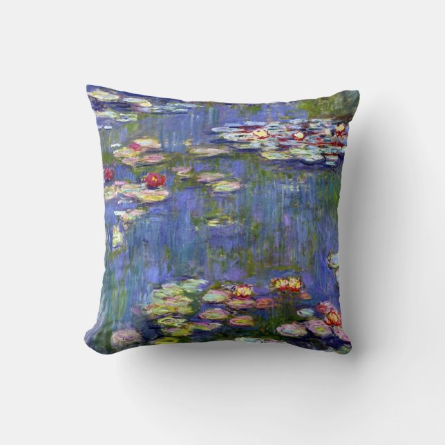 Water Lilies 1916 Claude Monet Fine Art Throw Pillow (Front)