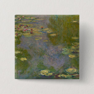 Water Lilies, 1919 2 Inch Square Button