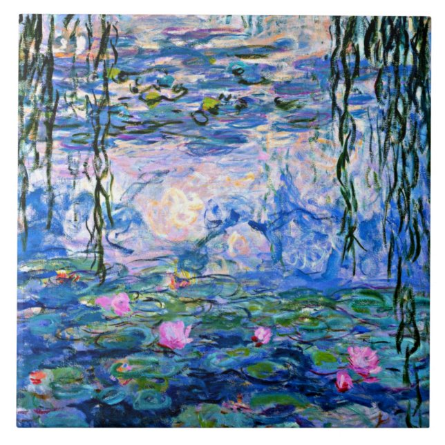 Water Lilies 1919 by Claude Monet Tile (Front)