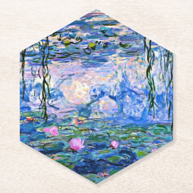 Water Lilies, 1919, Claude Monet, Paper Coaster (Front)