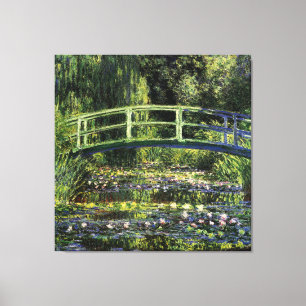 Water Lilies and Japanese Bridge Canvas Print