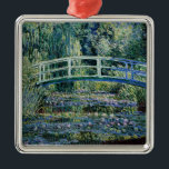 "Water Lilies and Japanese Bridge" Metal Ornament<br><div class="desc">Water Lilies and Japanese Bridge,  famous fine art painting by Claude Monet,  1899.</div>