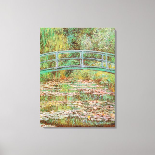 Water Lilies and Japanese Bridge Monet Fine Art Canvas Print (Front)