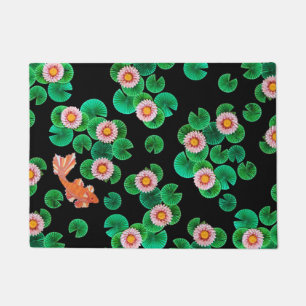 Water Lilies and Koi Fish Doormat
