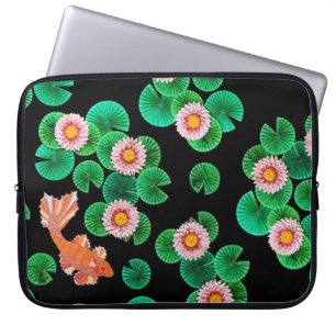 Water Lilies and Koi Fish Laptop Sleeve