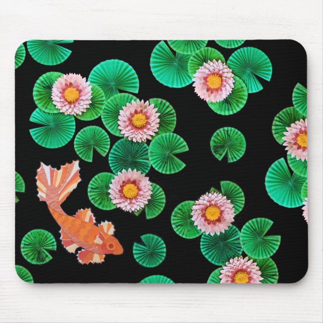 Water Lilies and Koi Fish Mousepad (Front)