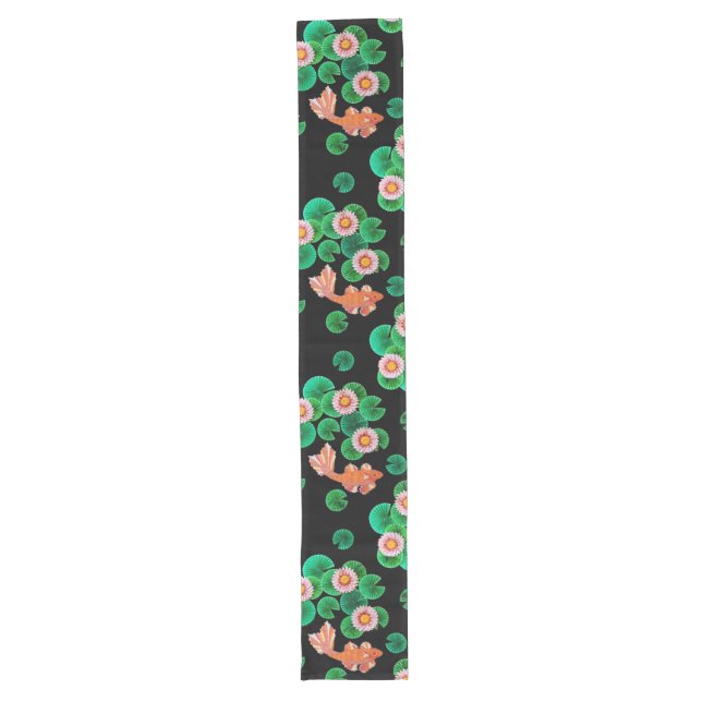 Water Lilies and Koi Fish Table Runner (Front)