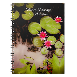 Water lilies and koi pond notebook