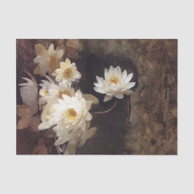 Water Lilies (by Abbott Henderson Thayer) Tissue Paper (Front)