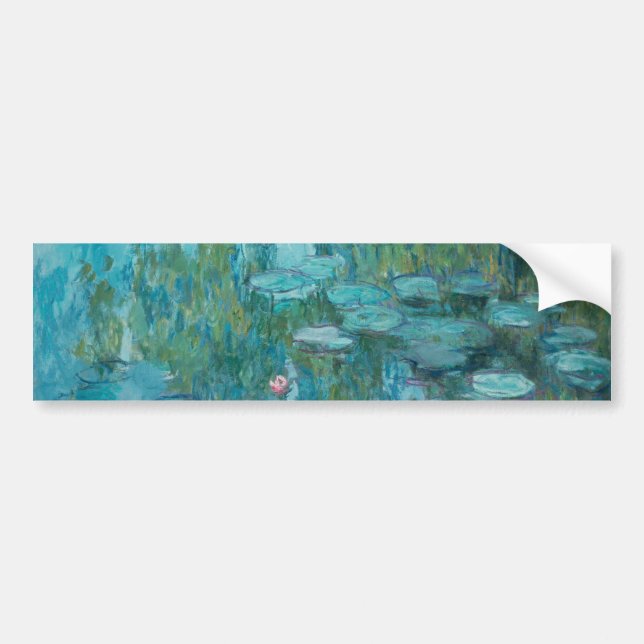 Water Lilies (by Claude Monet, 1915) Bumper Sticker (Front)