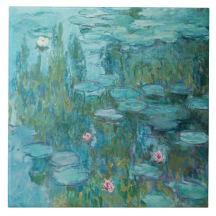 Water Lilies (by Claude Monet, 1915) Tile