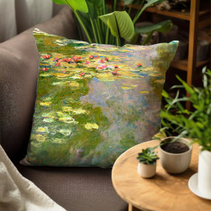 Water Lilies by Claude Monet 1919 Throw Pillow