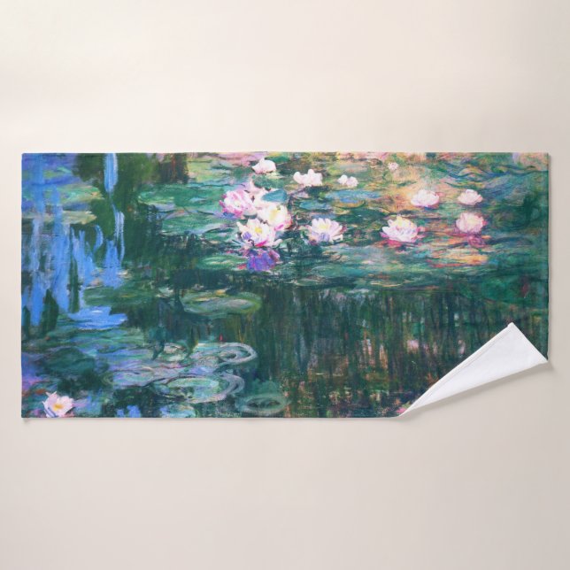 Water Lilies by Claude Monet Bath Towel (Bath Towel)