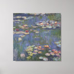 Water Lilies by Claude Monet Canvas Print<br><div class="desc">Claude Monet - Water Lilies. Beautiful floral painting in beautiful colours by Claude Monet. High quality printed gifts,  prints,  phone cases and many other great gifts.</div>