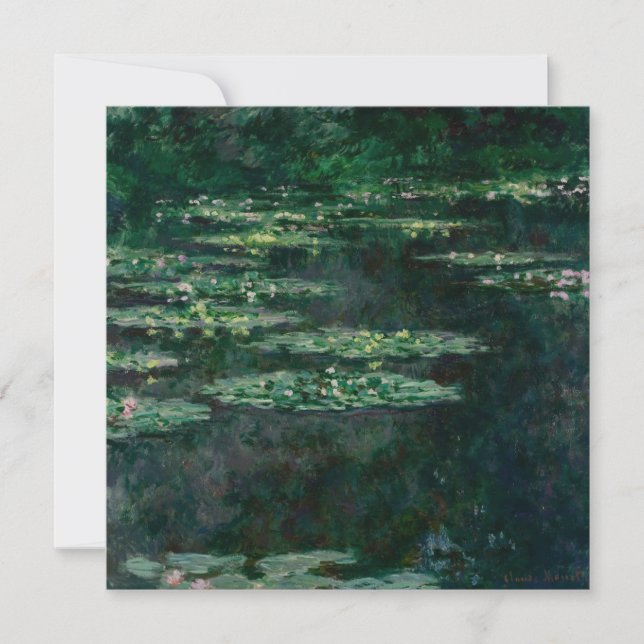 Water Lilies (by Claude Monet) Card (Front)