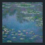 Water Lilies by Claude Monet Fine Art Poster Print<br><div class="desc">Water Lilies by Claude Monet. Painted in France in 1906. Water Lilies comes from his 3rd water-lily series. Originally painted in oil on canvas. this digital mage of the artwork is a great addition to any space n your home!</div>