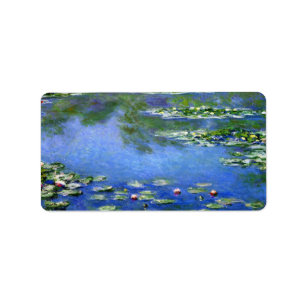 Water Lilies by Claude Monet Label
