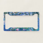 Water Lilies by Claude Monet  License Plate Frame<br><div class="desc">Water Lilies by Claude Monet. 
Please visit my store for more interesting design and more colour choice => zazzle.com/iwheels*</div>