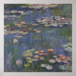 Water Lilies by Claude Monet Poster<br><div class="desc">Claude Monet - Water Lilies. Beautiful floral painting in beautiful colors by Claude Monet. High quality printed gifts,  prints,  phone cases and many other great gifts.</div>