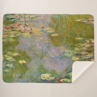 Water Lilies by Claude Monet Sherpa Blanket