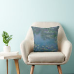 Water Lilies by Claude Monet Throw Pillow<br><div class="desc">Beautiful throw pillow featuring Monet's Water Lilies. This is the perfect addition to your living room or office. Water Lilies is an original work of art by Claude Monet. Painted in oil on canvas in France in 1906. Water Lilies is from the 3rd water-lily series.</div>