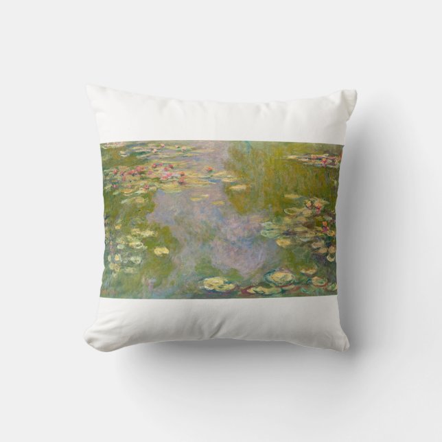 Water Lilies by Claude Monet Throw Pillow (Front)