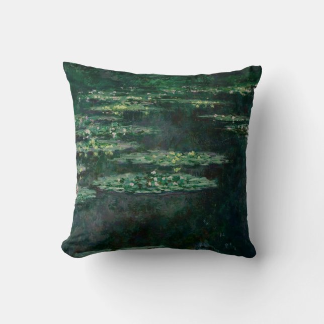 Water Lilies (by Claude Monet) Throw Pillow (Front)