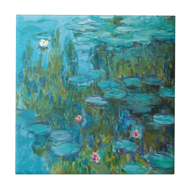 Water Lilies by Claude Monet Tile (Front)