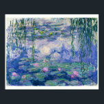 Water Lilies by Monet | 16"x20" Poster<br><div class="desc">This piece is from Monet’s famous series of Water Lilies. Painted in 1910,  it’s a great example of Impressionism – capturing fleeting light,  reflections,  and the gentle movement of water. The colours and strokes make the scene feel alive yet peaceful. Available in 5:4 sizes.</div>